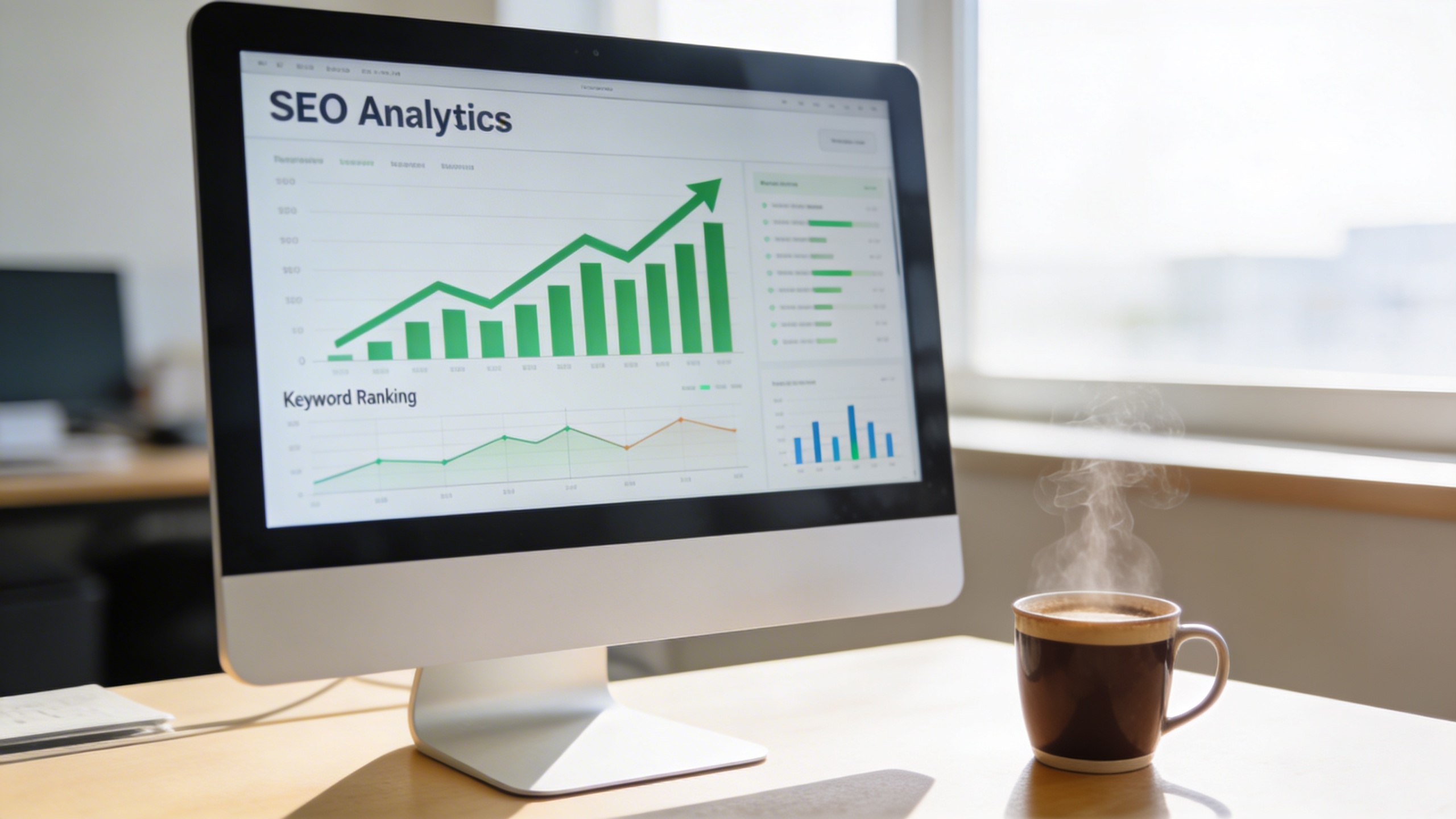 Dashboard z wynikami analityki marketingowej